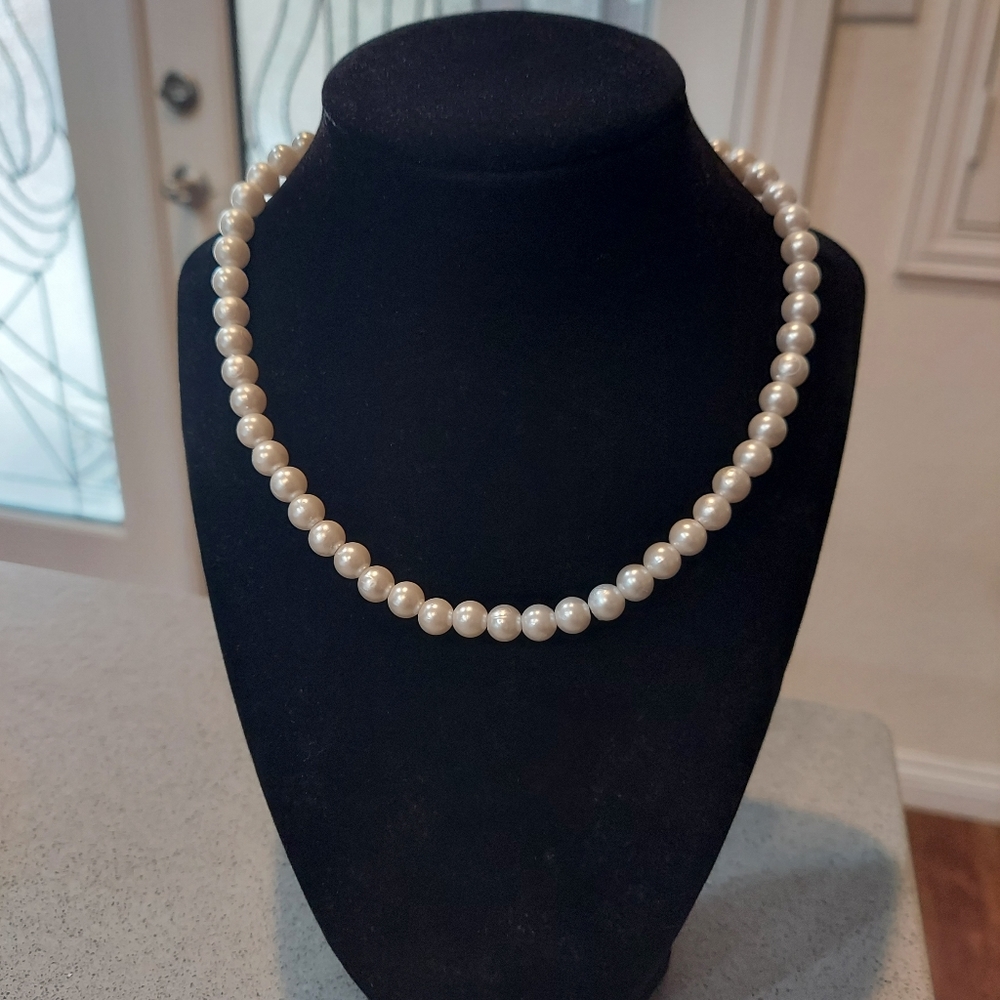 Handmade Faux Pearl Necklace